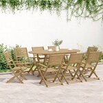 vidaXL Chaises pliables de jardin lot de 6 bois massif d'acacia