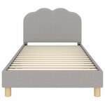 vidaXL Cadre de lit pour enfants avec tête de lit Gris clair 90x190 cm