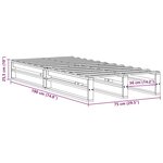 vidaXL Cadre de lit sans matelas cire marron 75x190 cm bois pin massif