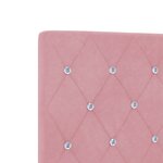vidaXL Tête de Lit LED Rose 90 cm Velours