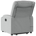vidaXL Fauteuil de massage inclinable Gris clair Tissu