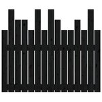 vidaXL Tête de lit murale Noir 95 5x3x80 cm Bois massif de pin
