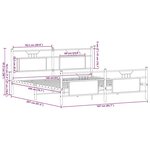 vidaXL Cadre de lit en métal sans matelas chêne sonoma 160x200 cm