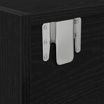 vidaXL Meuble TV Chêne noir 100 x 31 x 25.5 cm Bois d'ingénierie