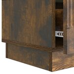 vidaXL Meuble TV Chêne fumé 147 x 34 5 x 27 cm Bois d'ingénierie
