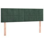 vidaXL Sommier à lattes de lit et matelas Vert foncé 140x190cm Velours