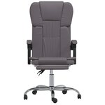 Chaise fauteuil siège pivotante de inclinable de bureau informatique étude similicuir gris 02_0024248