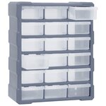vidaXL Organisateur multi-tiroirs avec 18 tiroirs centraux 38x16x47 cm
