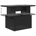 vidaXL Salon de jardin 5 Pièces avec coussins noir résine tressée