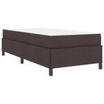 vidaXL Lit à ressorts Marron 90 x 200 cm Tissu  Bois Engineered