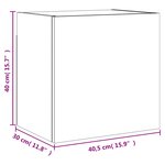 vidaXL Meubles TV muraux 2 Pièces noir 40 5x30x40 cm bois d'ingénierie