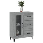 vidaXL Buffet sonoma gris 69 5x34x90 cm bois d'ingénierie