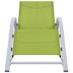 vidaXL Chaise longue textilène et aluminium vert