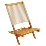 vidaXL Chaises de jardin pliantes lot de 6 beige bois d'acacia massif