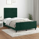 vidaXL Cadre de lit sans matelas vert foncé 120x200 cm velours