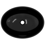 vidaXL Lavabo Verre 50x37x14 cm Noir