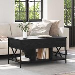 vidaXL Table basse Chêne noir 100 x 55 x 48 5 cm Bois d'ingénierie