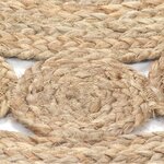 vidaXL Tapis Jute design tressé 150 cm rond
