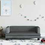 vidaXL Canapé pour enfants gris foncé 80x45x30 cm velours