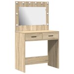 vidaXL Coiffeuse Chêne sonoma 78.5 x 41 x 135 cm Bois d'ingénierie
