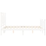 vidaXL Cadre de lit sans matelas blanc 120x200 cm bois de pin massif