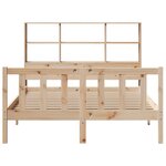 vidaXL Lit bibliothèque sans matelas 160x200 cm bois massif de pin