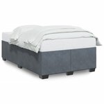 vidaXL Cadre de lit sans matelas gris foncé 120x190 cm velours