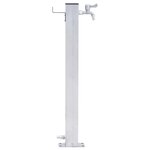 vidaXL Colonne à eau de jardin 80 cm acier inoxydable carré