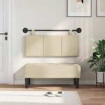 vidaXL Tête de lit suspendue Avec lumière LED Crème Tissu