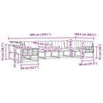 vidaXL Ensemble de canapés d'extérieur 7 pc Blanc et gris clair