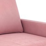 vidaXL Ensemble de canapés 3 Pièces avec coussins Rose Velours