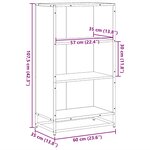 vidaXL Bibliothèque chêne sonoma 60x35x107 5 cm bois d'ingénierie