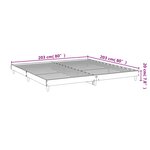 vidaXL Cadre de lit sonoma gris 200x200 cm bois d'ingénierie