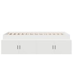 vidaXL Cadre de Lit de Rangement Blanc 100x200 cm