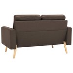 vidaXL Canapé à 2 places Marron Tissu