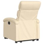 vidaXL Fauteuil inclinable Crème Tissu