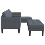 vidaXL Ensemble de Canapés 2 Pièces Gris foncé 173 x 131 x 67 cm Velours