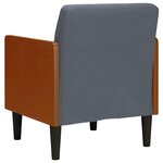 vidaXL Fauteuil avec accoudoirs gris foncé 55 cm velours