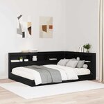 vidaXL Tête de lit de rangement Chêne noir 140 cm Bois d'ingénierie