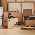 Pack and Move- Lot 20 Cartons Déménagement Livres Premium - 40 X 30 X 30 Cm - Extrême Résistance 30 KG - Double Épaisseur - 1 Adhésif Offert