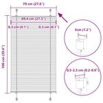 vidaXL Store plissé gris clair 70x100 cm largeur du tissu 69 4 cm