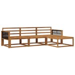 vidaXL Ensemble de canapés d'extérieur 4 pc Naturel