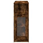 vidaXL Table de bar avec étagères chêne fumé bois d'ingénierie