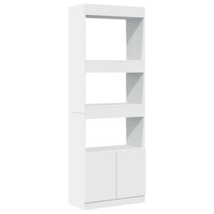 vidaXL Buffet haut 63x33x180 cm blanc bois d'ingénierie