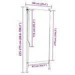 vidaXL Store roulant d'extérieur bleu et blanc 100x270 cm tissu acier