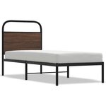 vidaXL Cadre de lit sans matelas 75x190cm chêne marron bois ingénierie