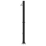 vidaXL Douche solaire extérieure Noir 217 cm PVC et aluminium