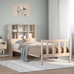 vidaXL Lit bibliothèque sans matelas 90x190 cm bois de pin massif