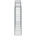 vidaXL Paniers à gabions arqués 11 Pièces 200x30x120/140 cm Fer galvanisé
