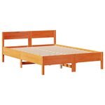 vidaXL Cadre de lit sans matelas cire marron 120x190cm bois pin massif